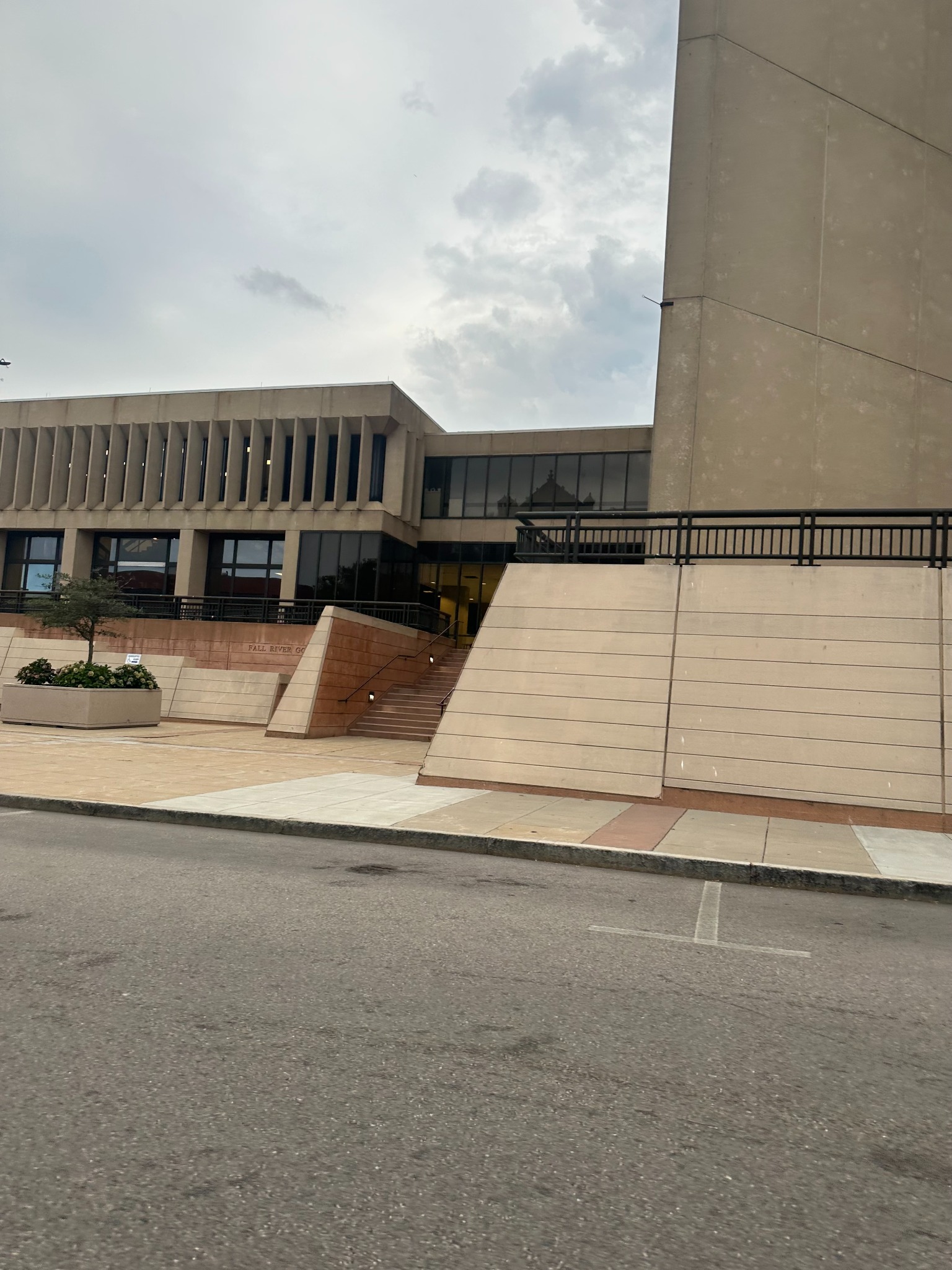 Entrance to the Fall River Government Center at One Government Center